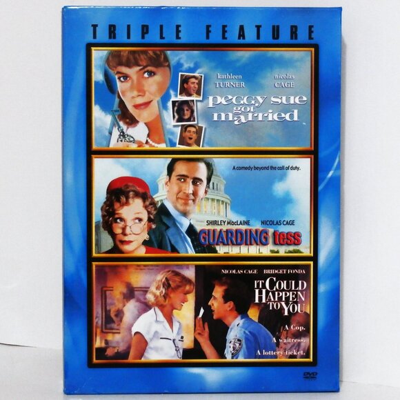 Nicholas Cage Triple Feature DVD Set PEGGY SUE GOT MARRIED, GUARDING TESS, IT... - Picture 1 of 10